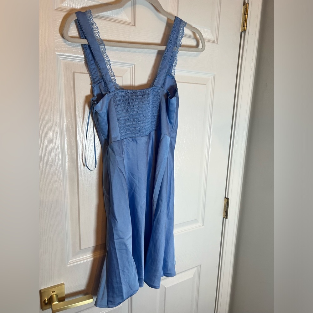 ASTR the Label Alva Mini Dress in Blue - Picture 4 of 4